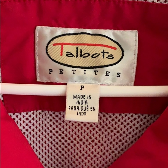 Talbots Red Raincoat/Petite - Picture 2 of 3